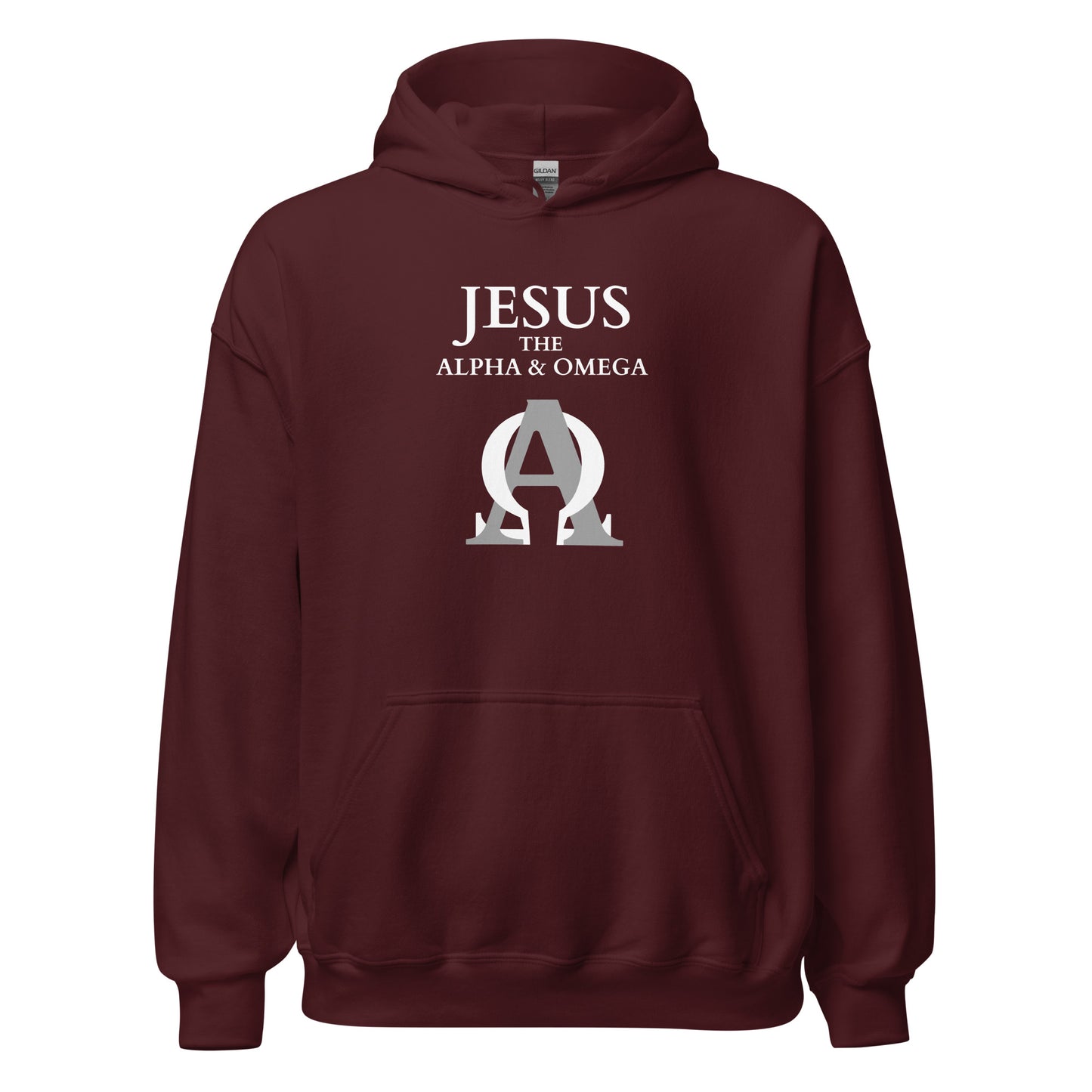 JESUS The Alpha & Omega - Unisex Hoodie - dark design - EN faith design by The Light of Life
