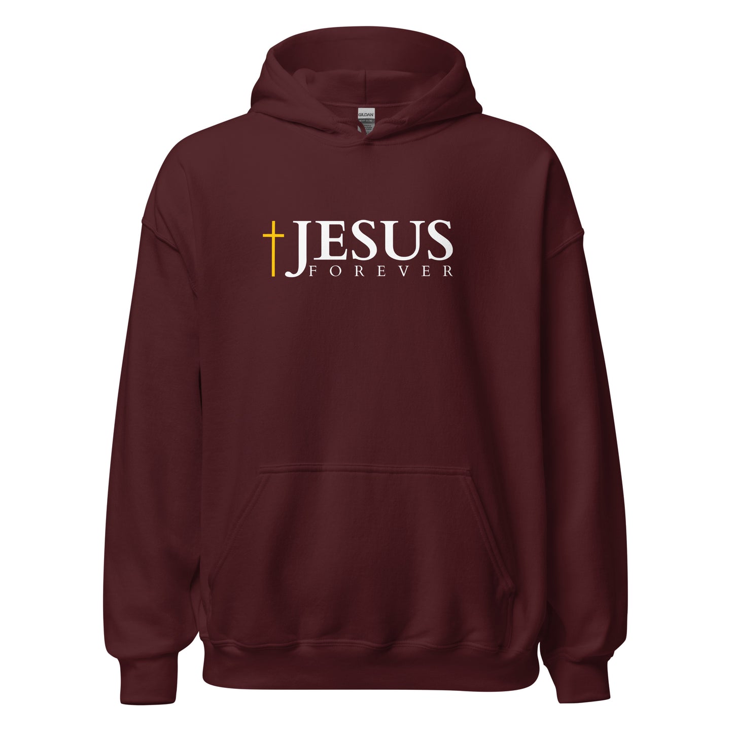 JESUS FOREVER - Unisex Hoodie - dark Design - EN ${variant-option} faith design by The Light of Life