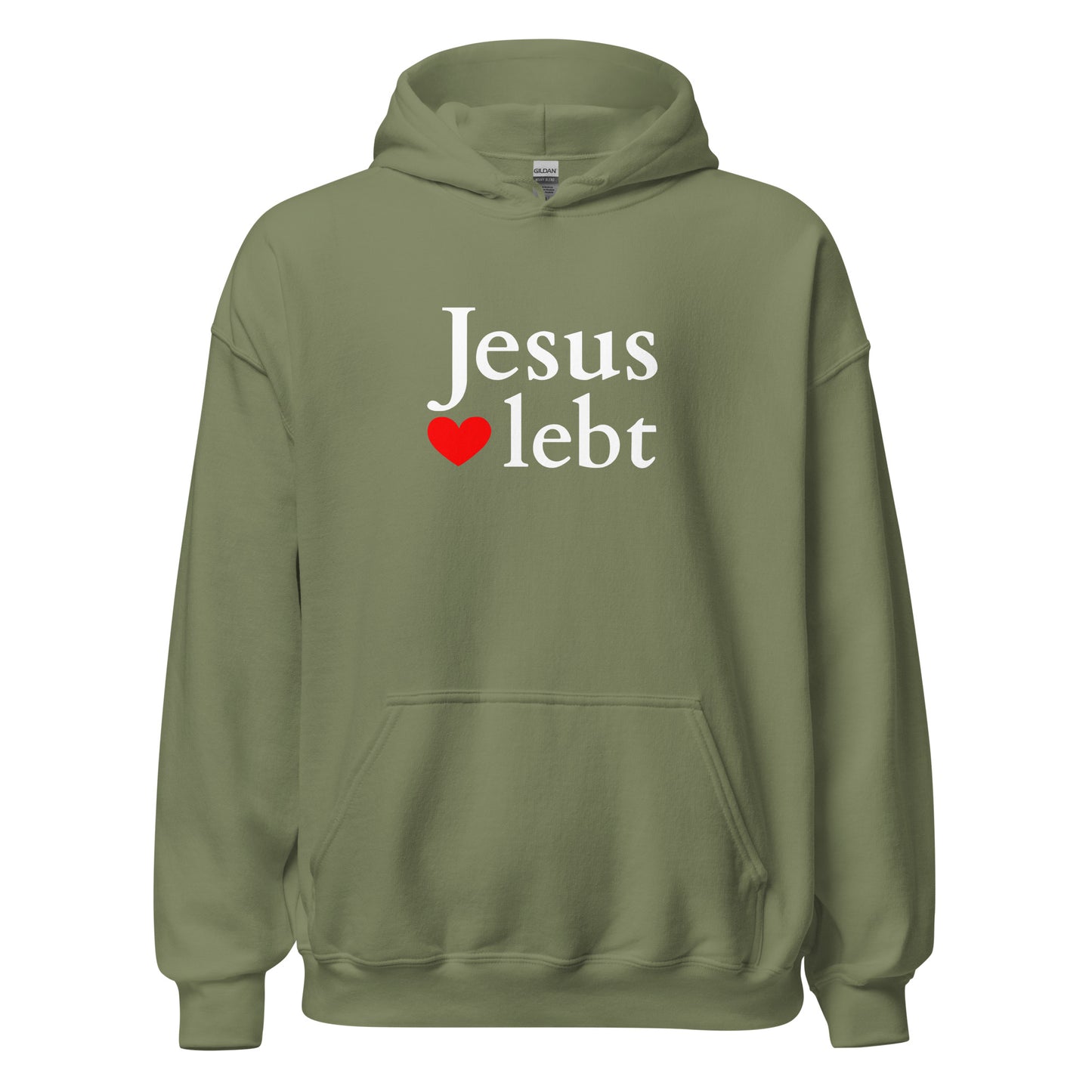 Jesus lebt - Unisex-Kapuzenpullover - dunkles design - DE faith design by Das Licht des Lebens