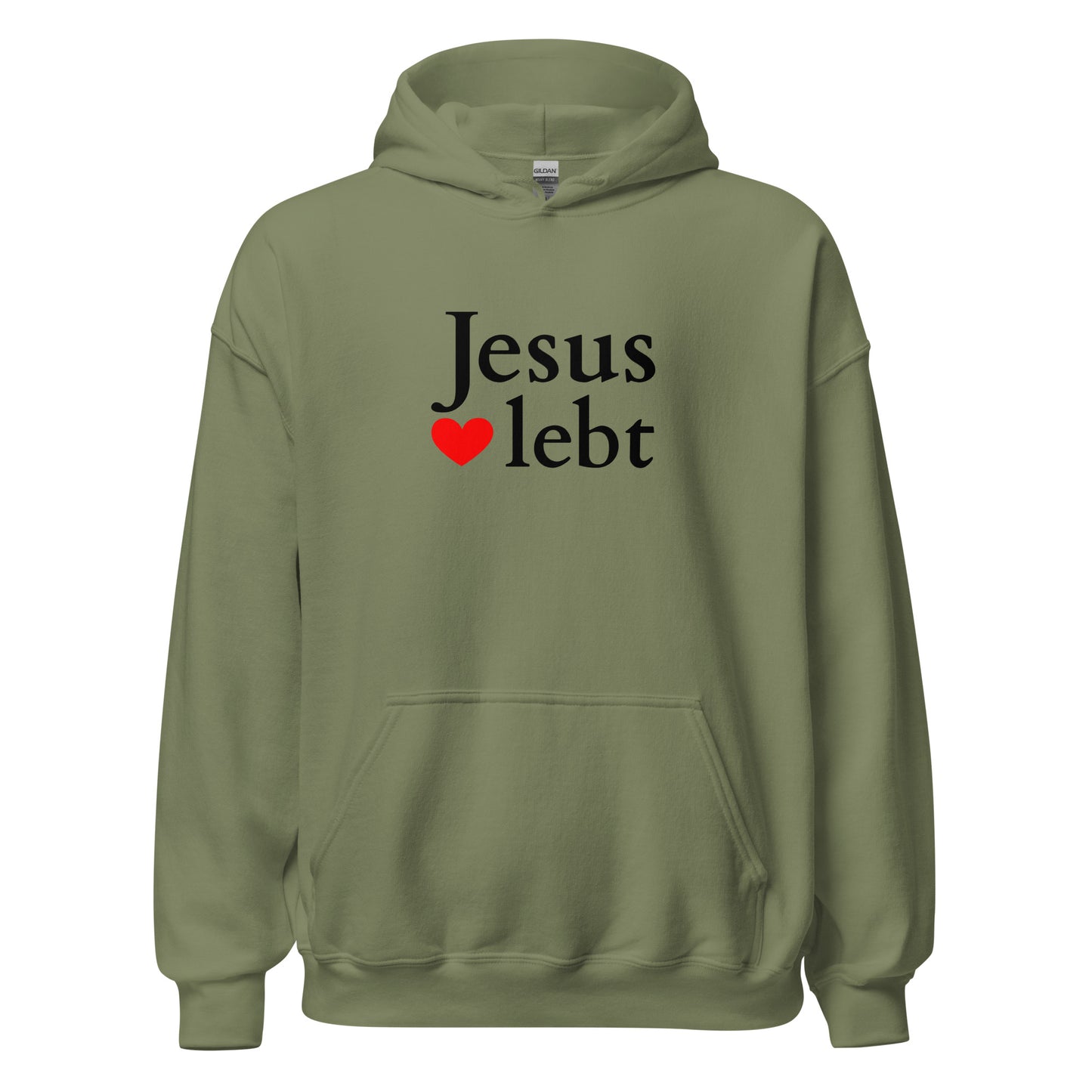 Jesus lebt - Unisex-Kapuzenpullover - helles design - DE faith design by Das Licht des Lebens