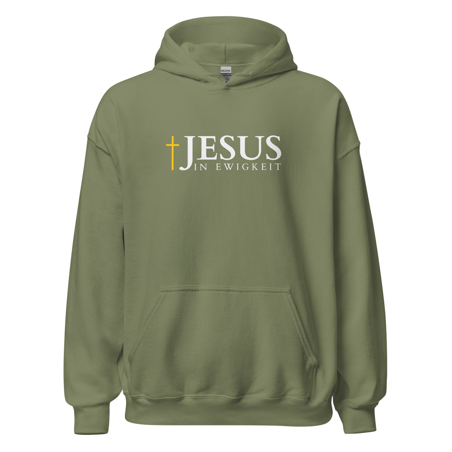 JESUS in EWIGKEIT - Unisex-Kapuzenpullover - dunkles Design - DE ${variant-option} faith design by The Light of Life