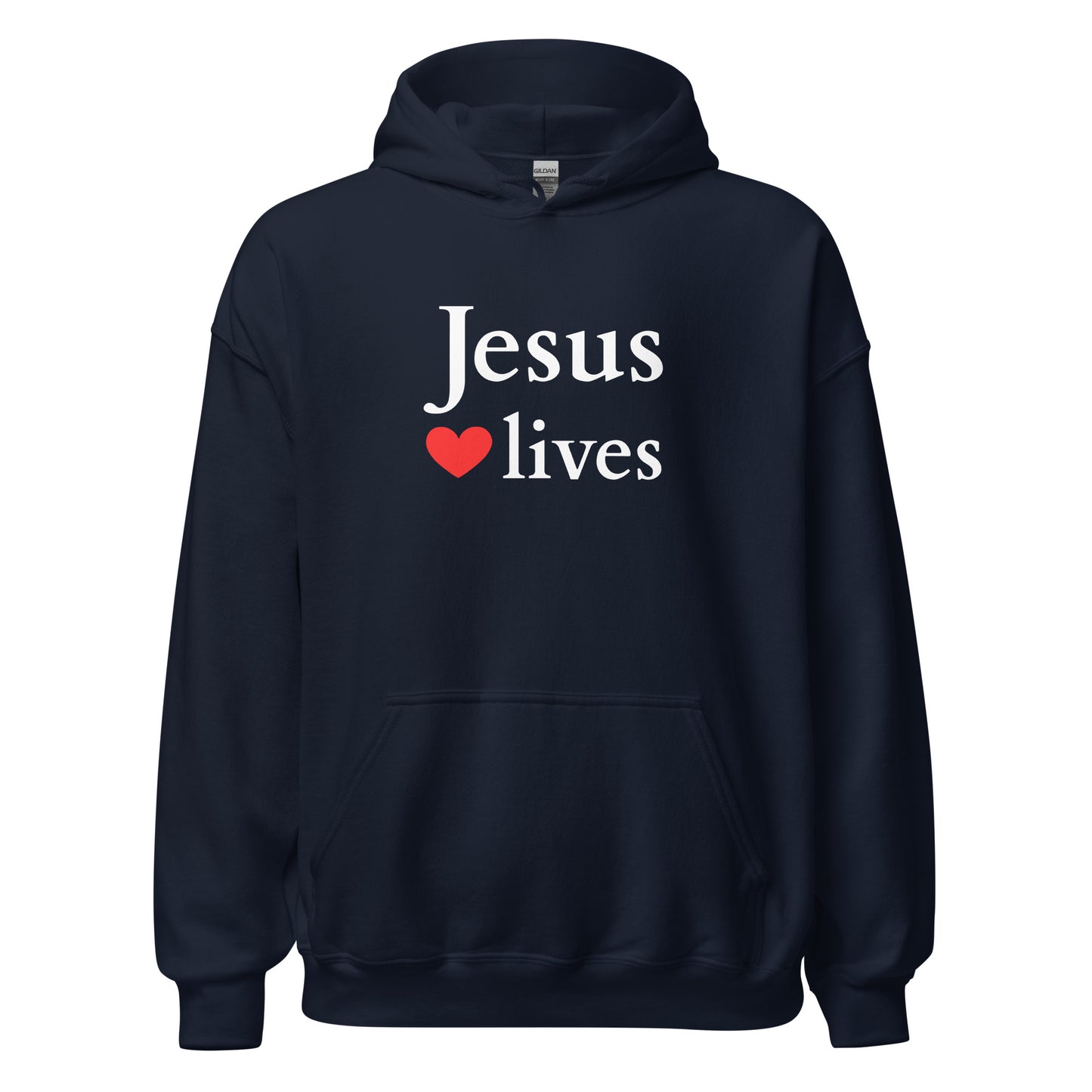Jesus lives - Unisex Hoodie - dark design - EN faith design by Das Licht des Lebens