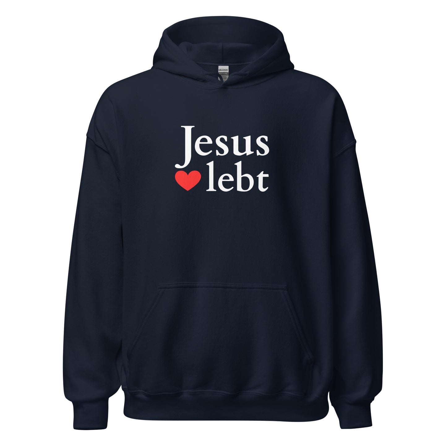 Jesus lebt - Unisex-Kapuzenpullover - dunkles design - DE faith design by Das Licht des Lebens