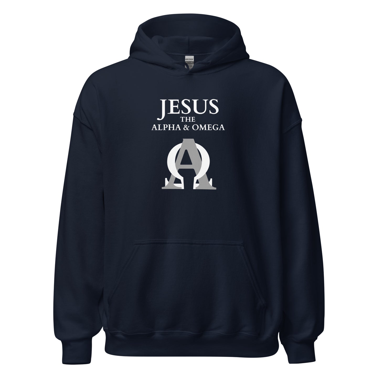 JESUS The Alpha & Omega - Unisex Hoodie - dark design - EN faith design by The Light of Life
