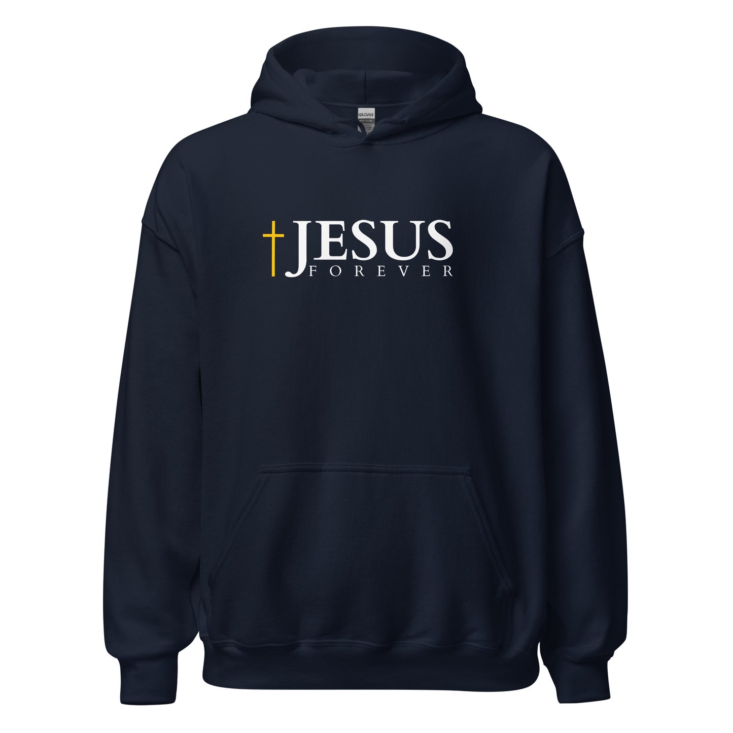 JESUS FOREVER - Unisex Hoodie - dark Design - EN ${variant-option} faith design by The Light of Life