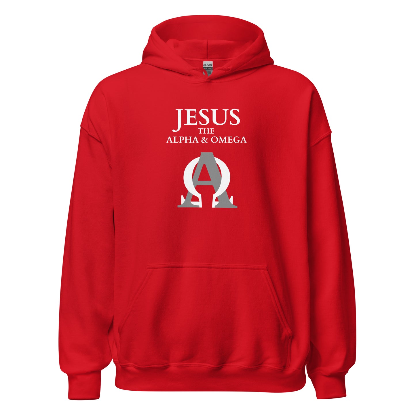 JESUS The Alpha & Omega - Unisex Hoodie - dark design - EN faith design by The Light of Life