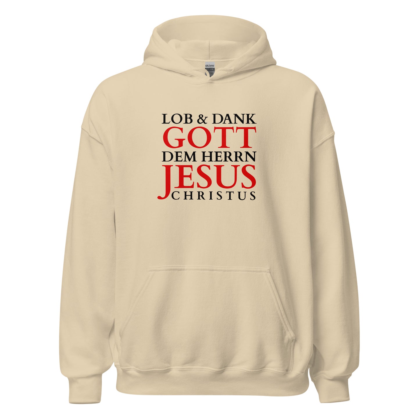 Lob & Dank Gott - Unisex Hoodie - helles Design - DE faith design by Das Licht des Lebens