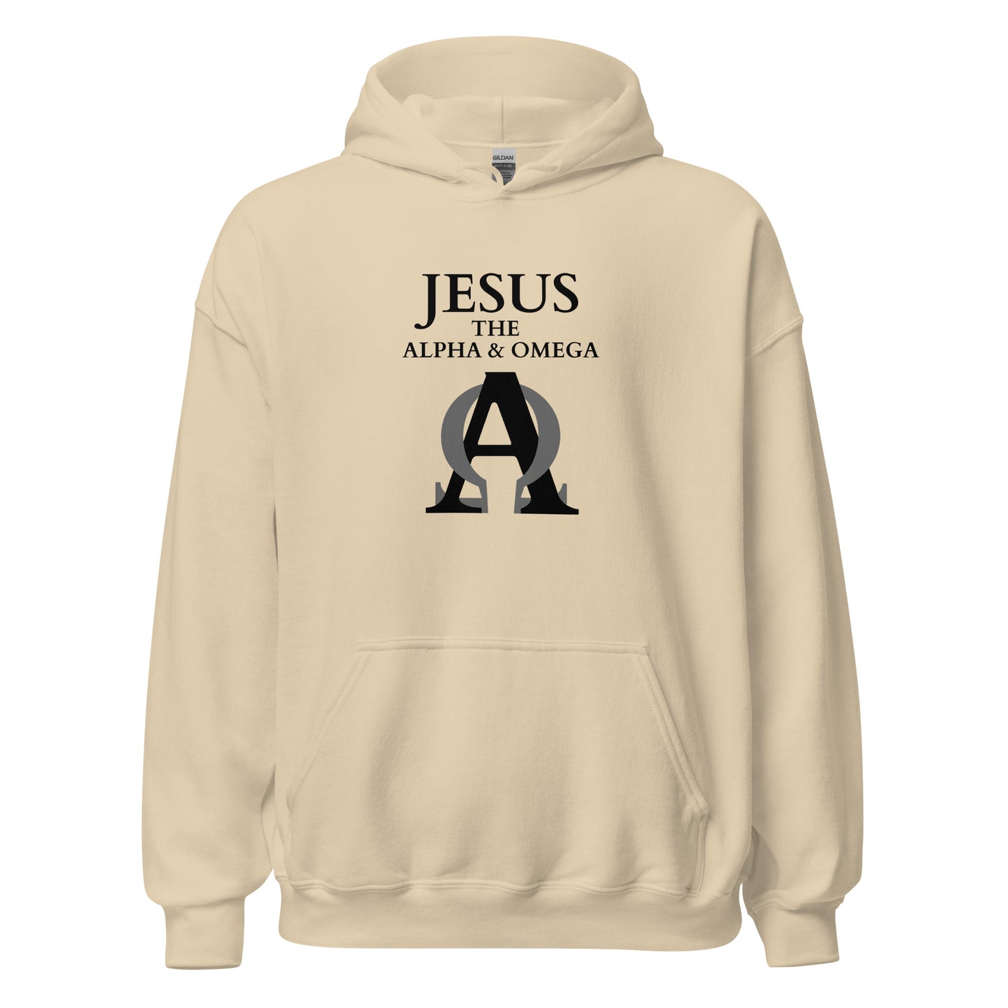 JESUS The Alpha & Omega - Unisex Hoodie - bright design - EN faith design by The Light of Life