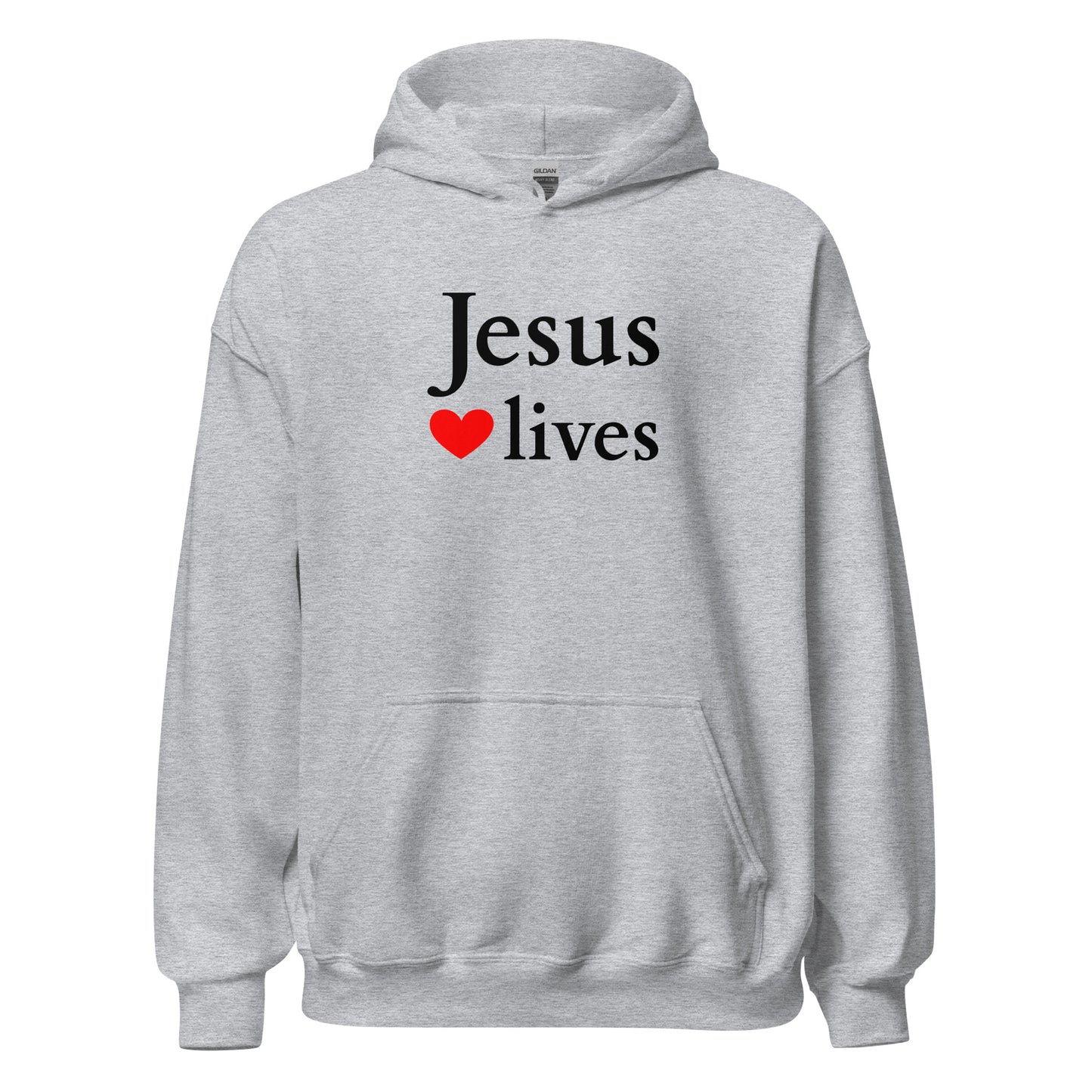 Jesus lives - Unisex Hoodie - helles Design - EN faith design by Das Licht des Lebens