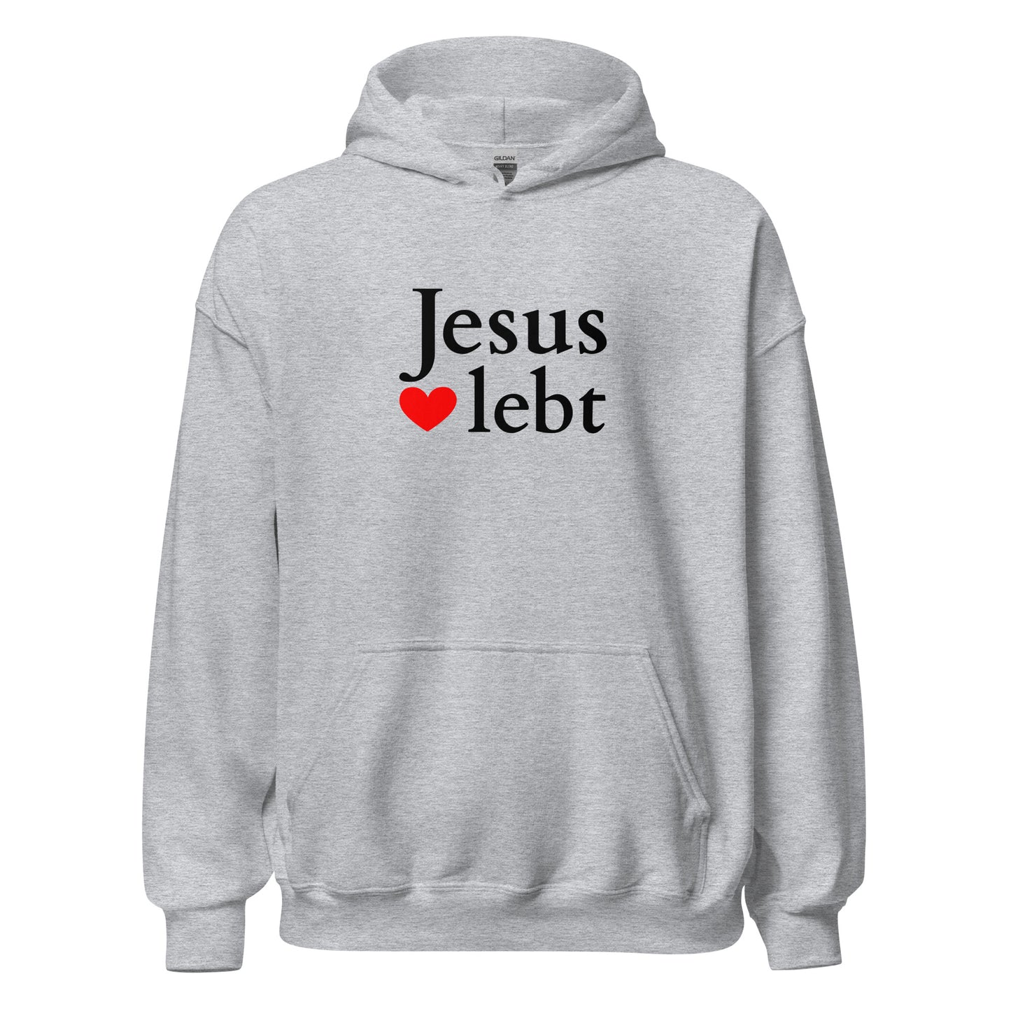 Jesus lebt - Unisex-Kapuzenpullover - helles design - DE faith design by Das Licht des Lebens