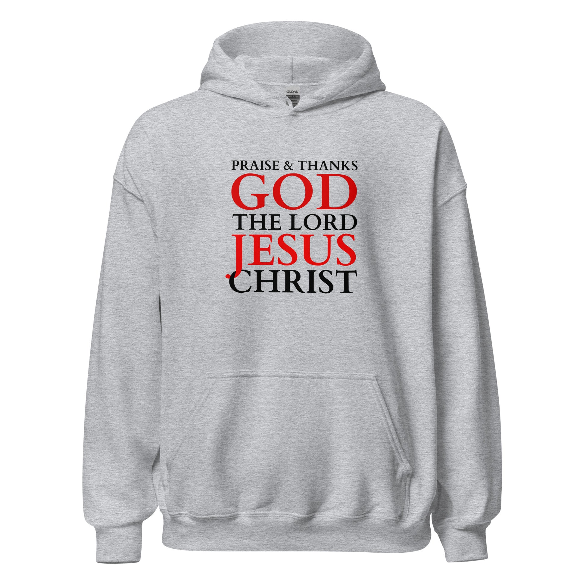 Praise God Jesus Christ - Unisex Hoodie - bright design- EN ${variant-option} faith design by Das Licht des Lebens