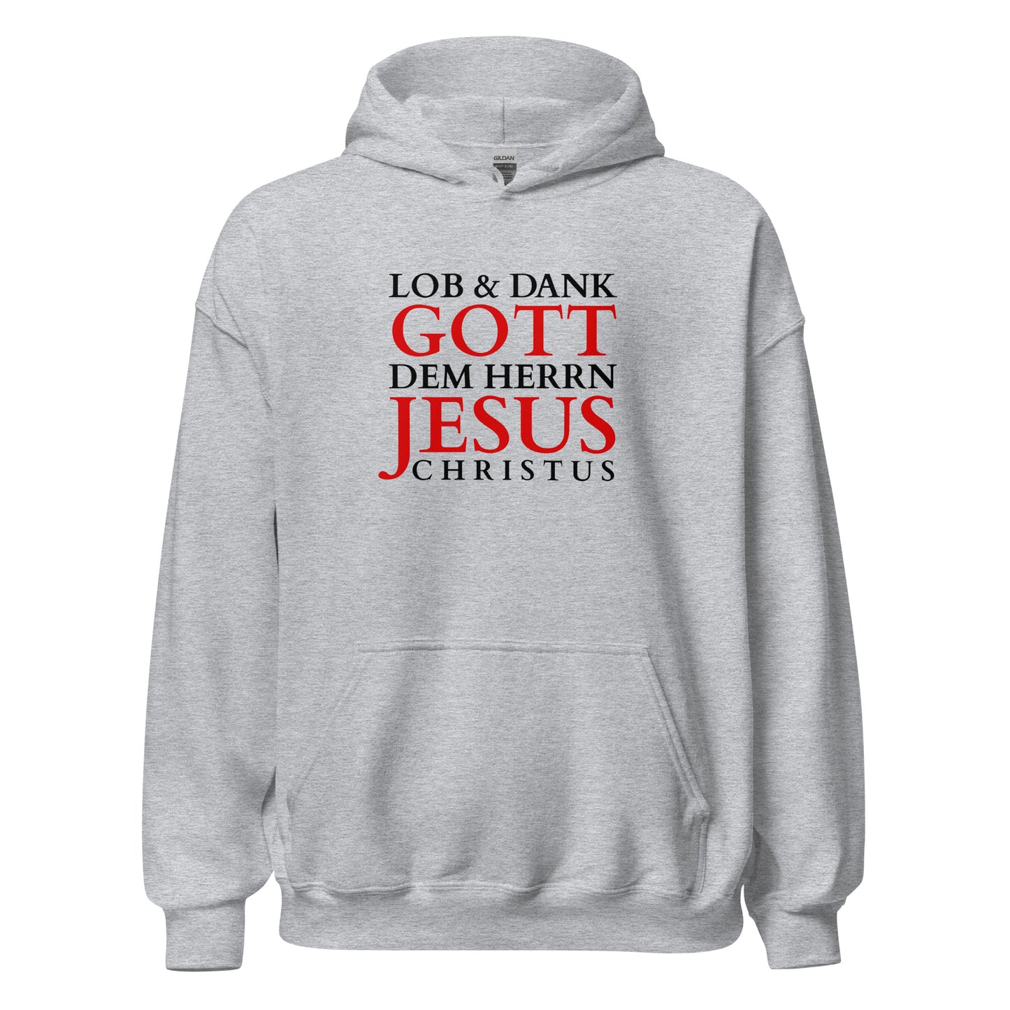 Lob & Dank Gott - Unisex Hoodie - helles Design - DE faith design by Das Licht des Lebens