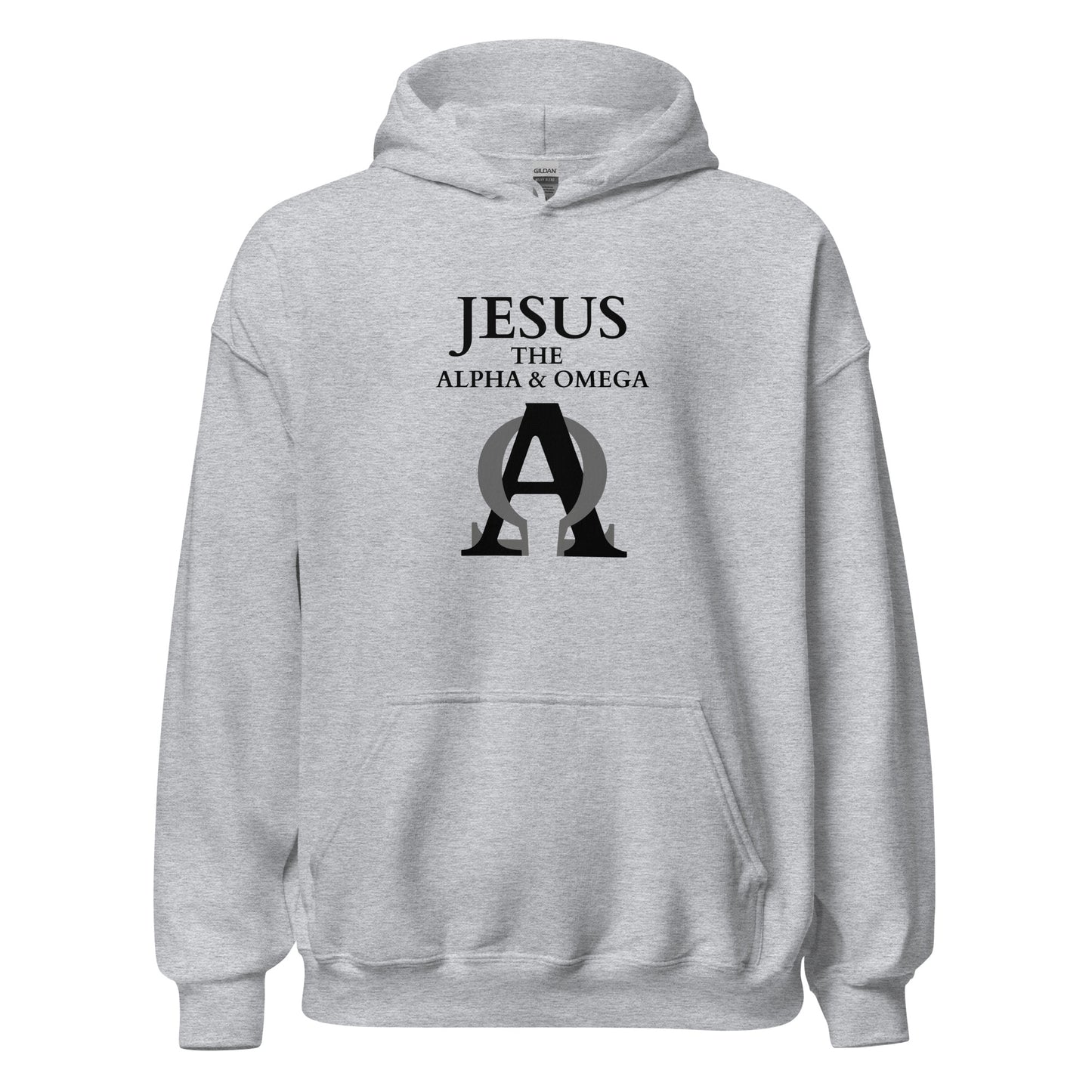 JESUS The Alpha & Omega - Unisex Hoodie - bright design - EN faith design by The Light of Life