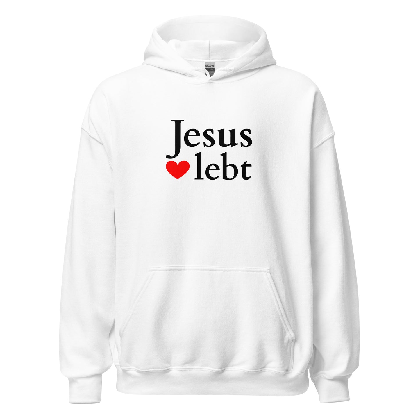 Jesus lebt - Unisex-Kapuzenpullover - helles design - DE faith design by Das Licht des Lebens