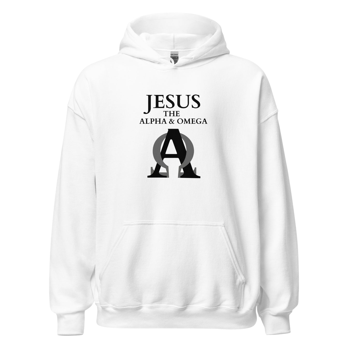 JESUS The Alpha & Omega - Unisex Hoodie - bright design - EN faith design by The Light of Life