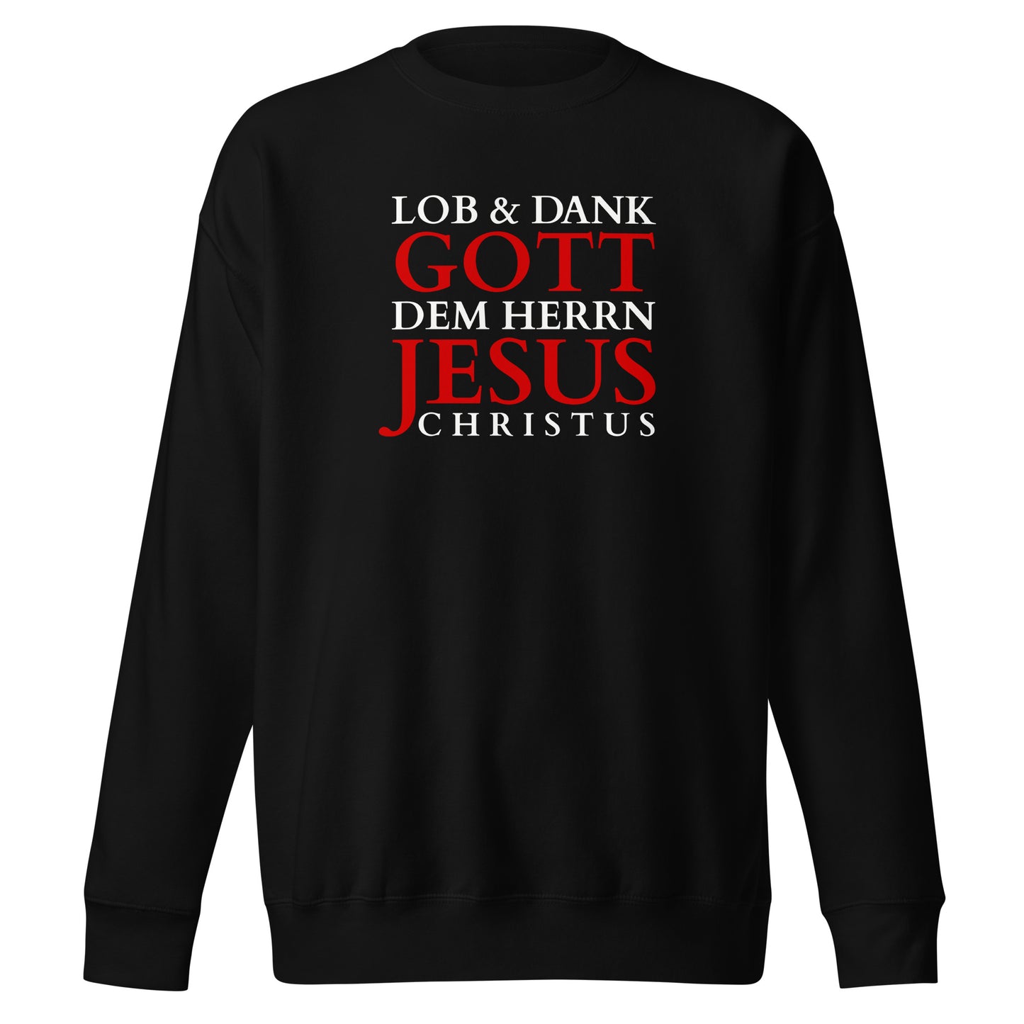 Lob & Dank dem Herrn - Unisex-Premium-Pullover - dunkles Design DE faith design by The Light of Life