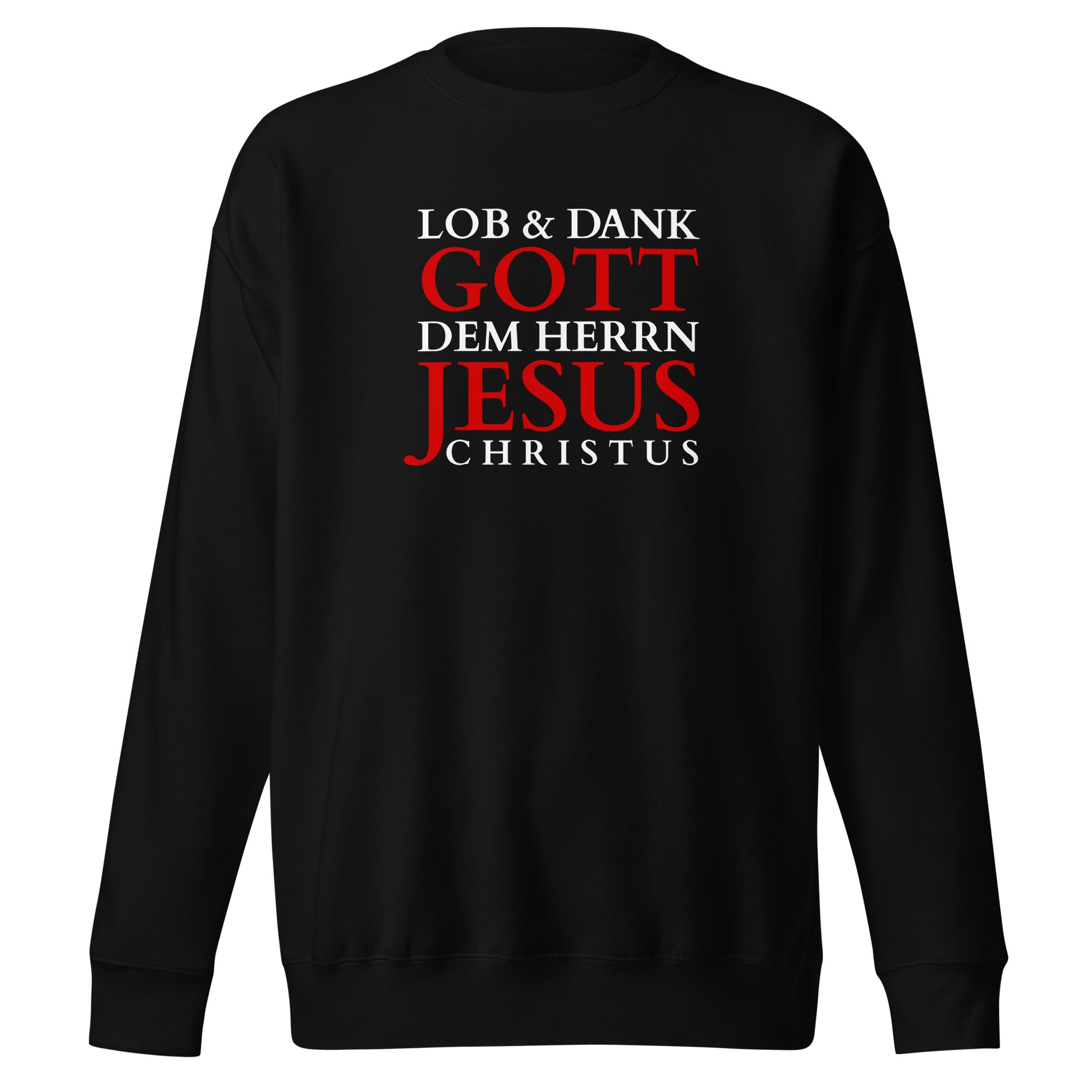 Lob & Dank dem Herrn - Unisex-Premium-Pullover - dunkles Design DE faith design by The Light of Life