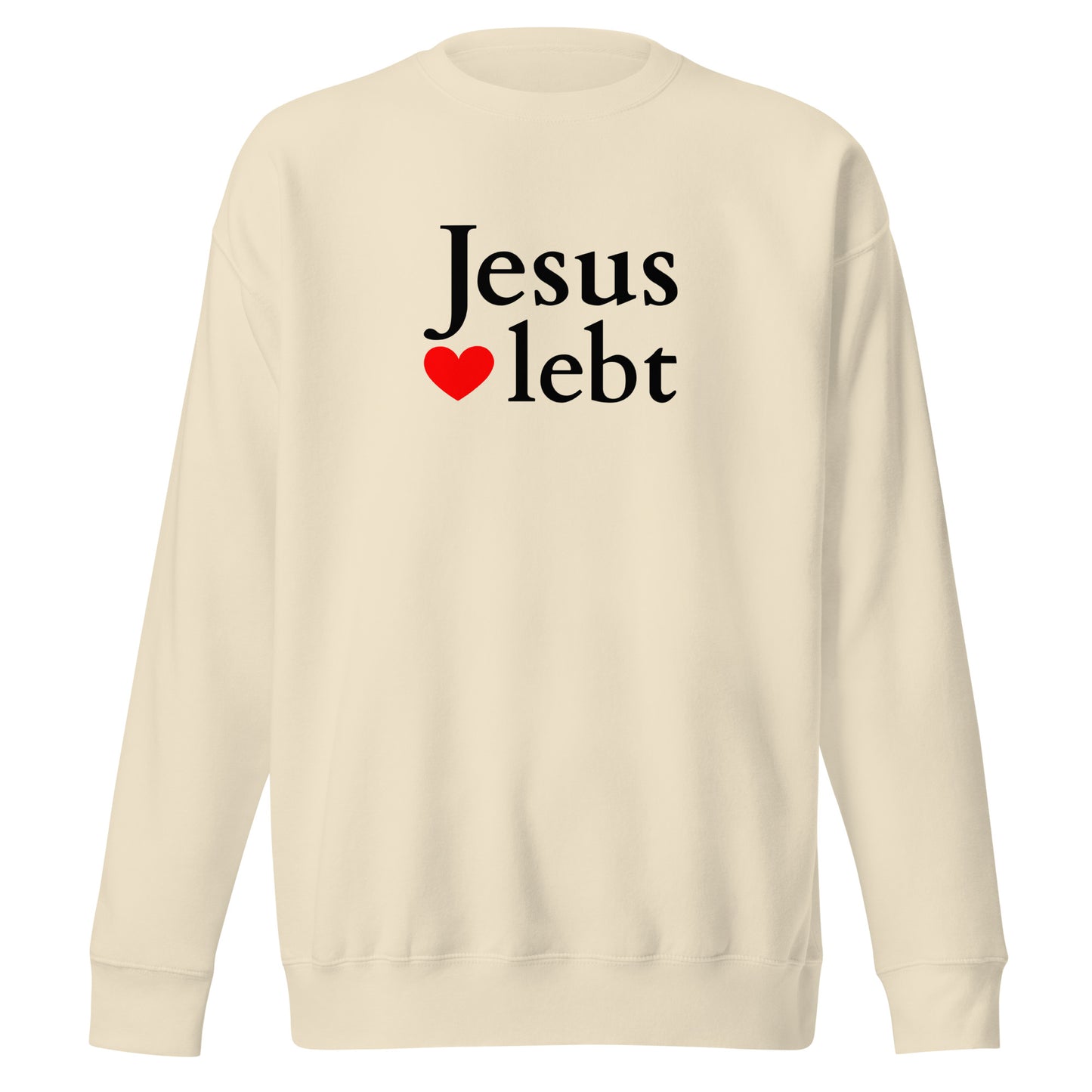 Jesus lebt - Unisex-Premium-Pullover - helles Design DE faith design by The Light of Life