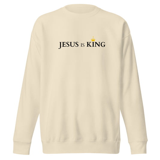 JESUS is KING - Unisex-Premium-Pullover - helles Design DE ${variant-option} faith design by The Light of Life
