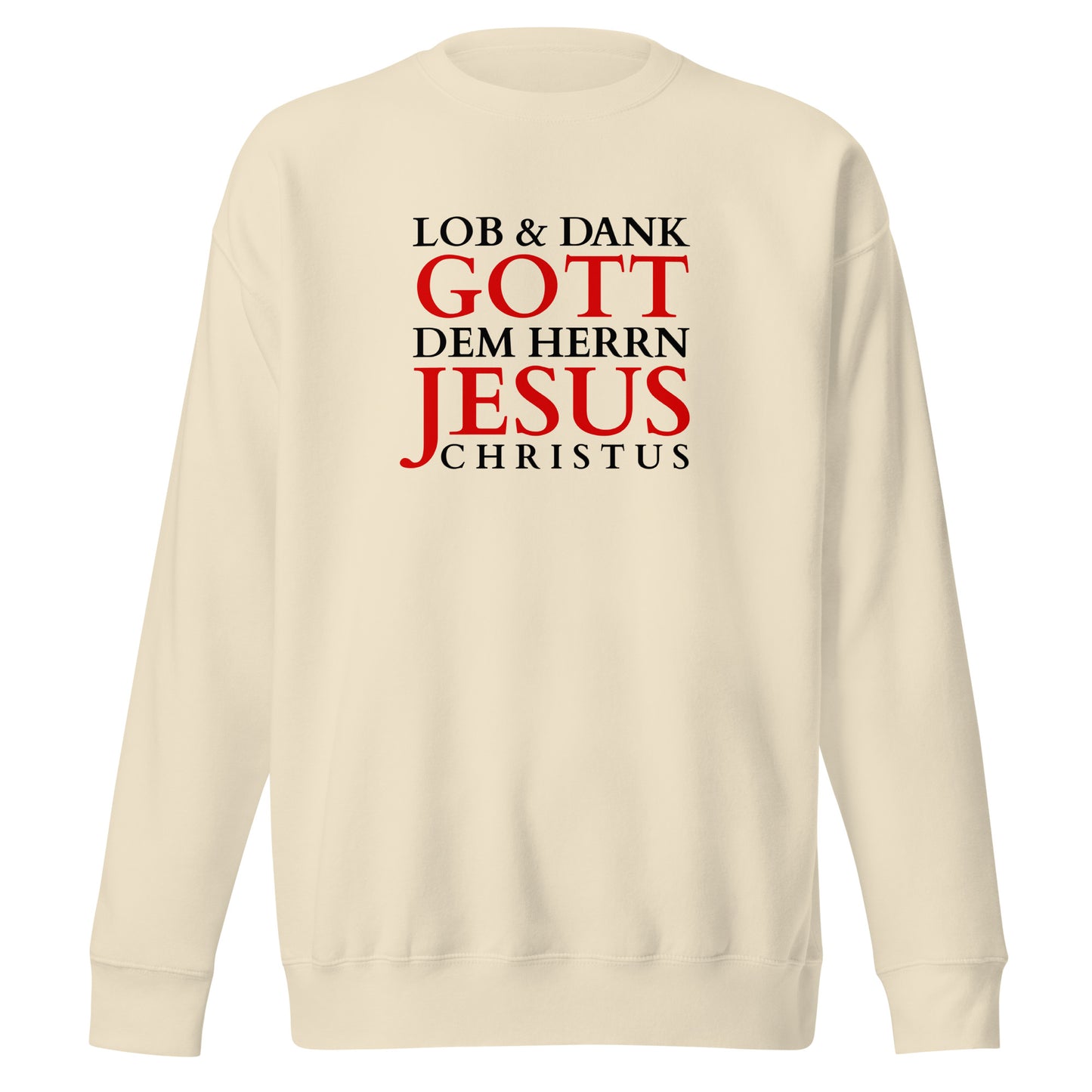 Lob & Dank dem Herrn - Unisex-Premium-Pullover - helles Design DE faith design by The Light of Life