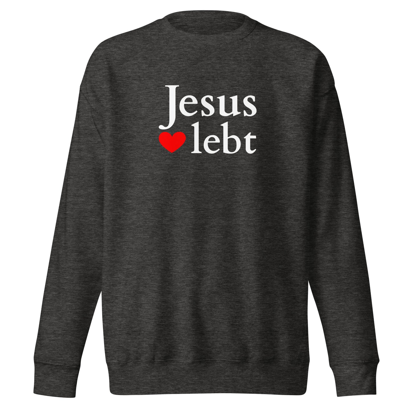 Jesus lebt - Unisex-Premium-Pullover - dunkles Design DE faith design by The Light of Life