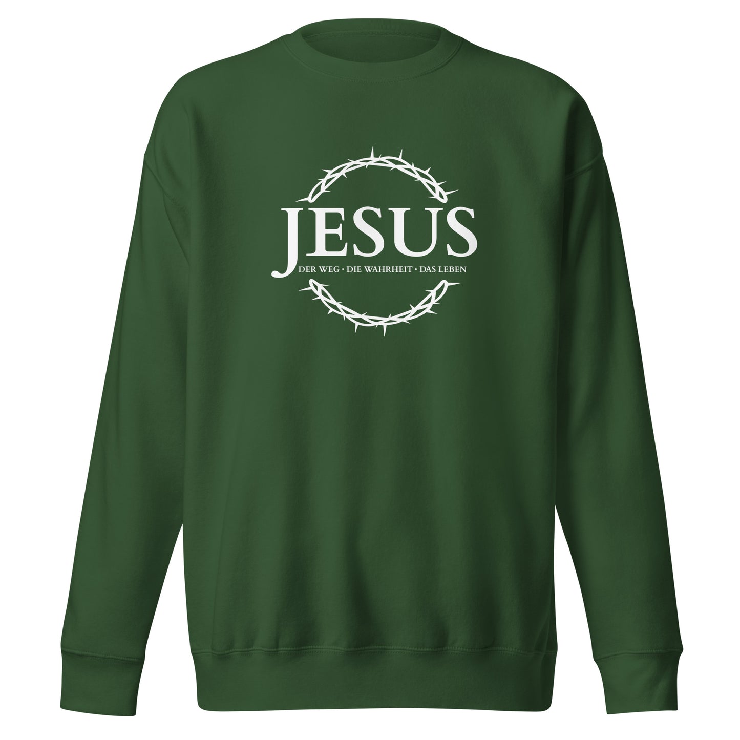 JESUS der Weg, die Wahrheit, das Leben - Unisex-Premium-Pullover - dunkles Design DE ${variant-option} faith design by The Light of Life