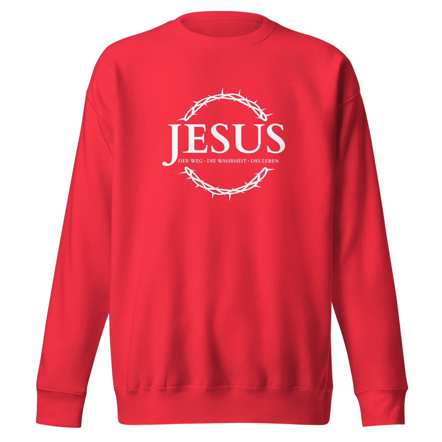 JESUS der Weg, die Wahrheit, das Leben - Unisex-Premium-Pullover - dunkles Design DE ${variant-option} faith design by The Light of Life