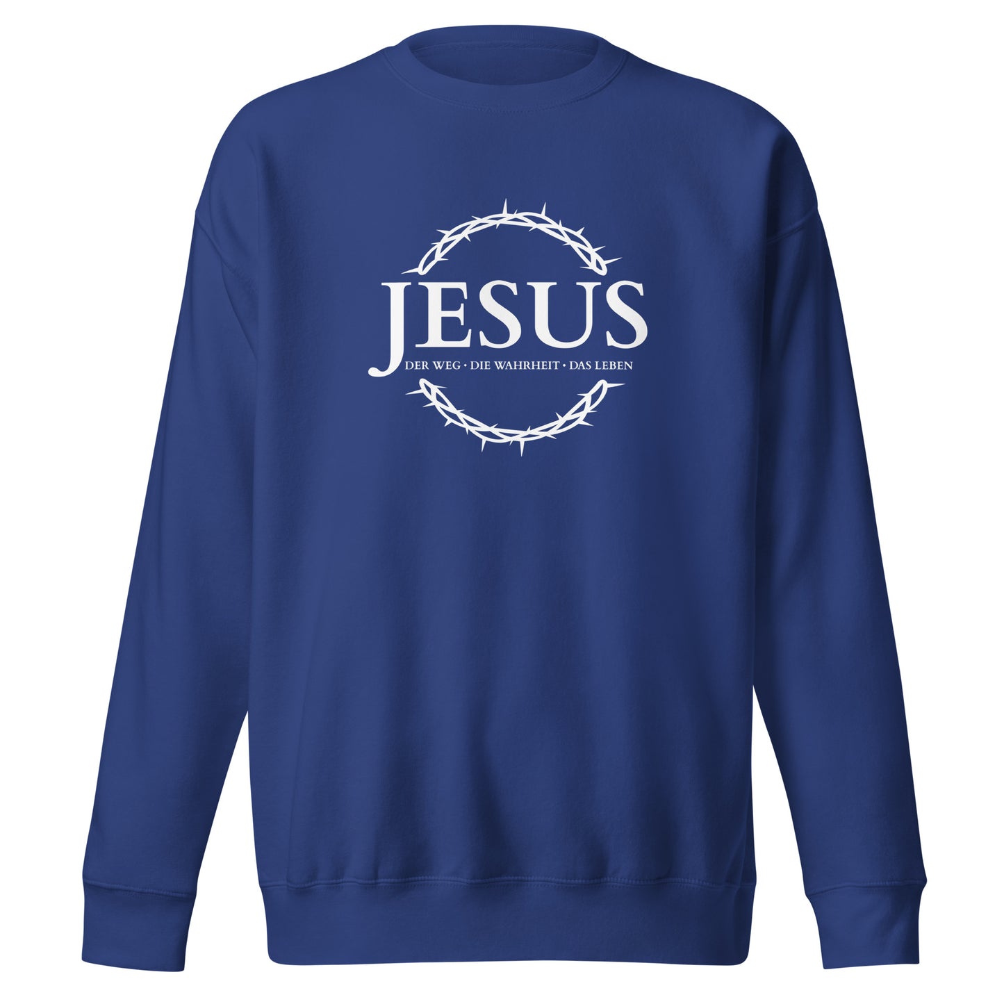 JESUS der Weg, die Wahrheit, das Leben - Unisex-Premium-Pullover - dunkles Design DE ${variant-option} faith design by The Light of Life