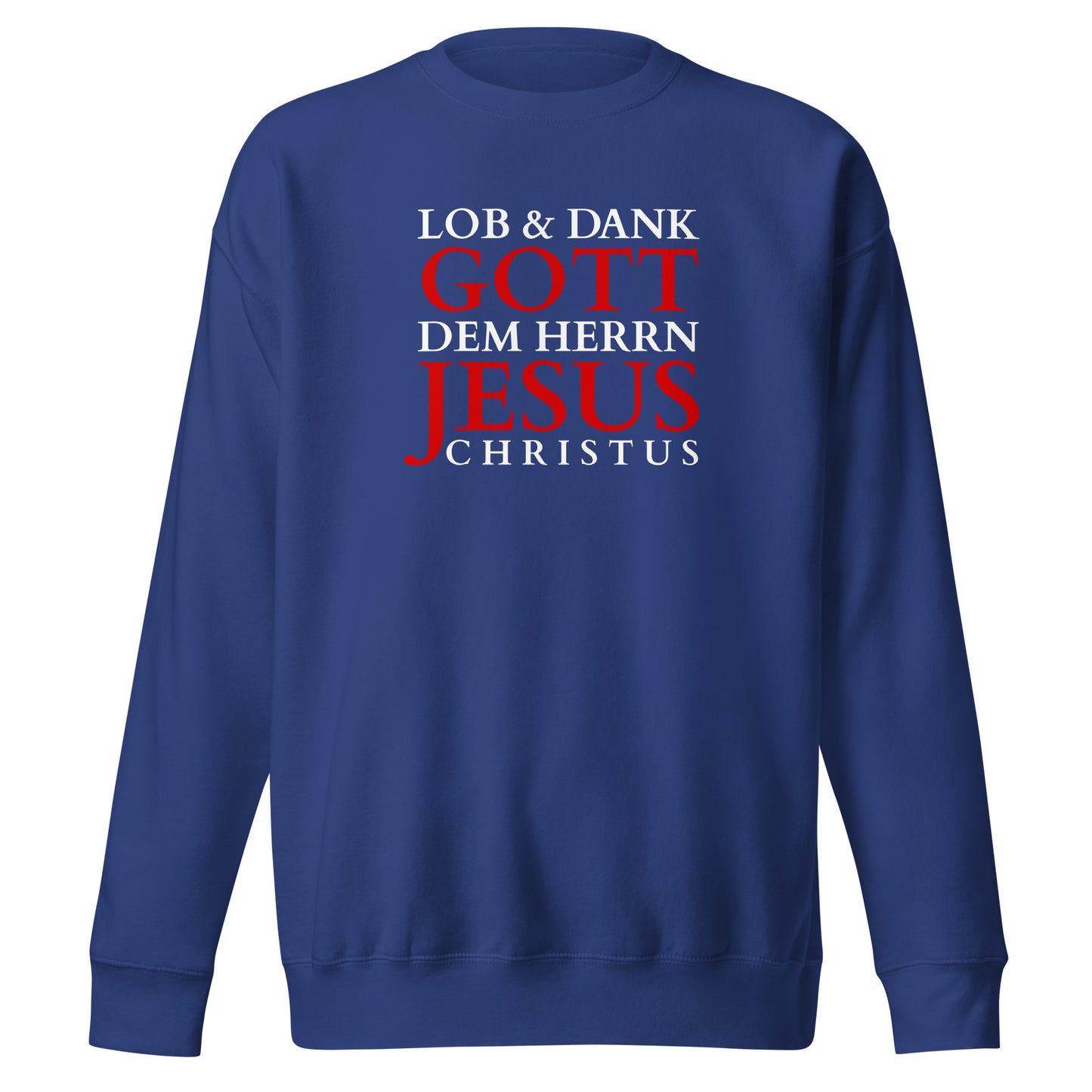 Lob & Dank dem Herrn - Unisex-Premium-Pullover - dunkles Design DE faith design by The Light of Life