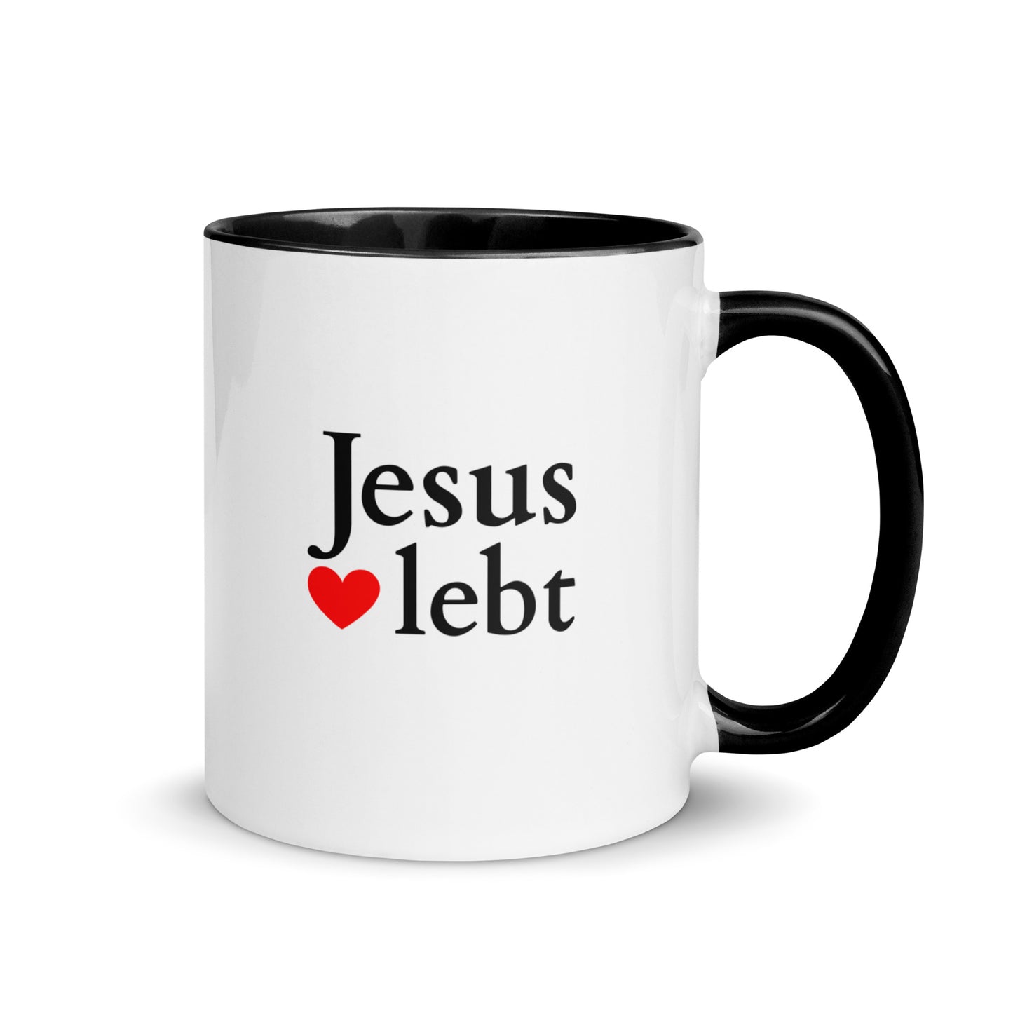 Jesus lebt - Tasse mit farbiger Innenseite - helles Design DE faith design by The Light of Life