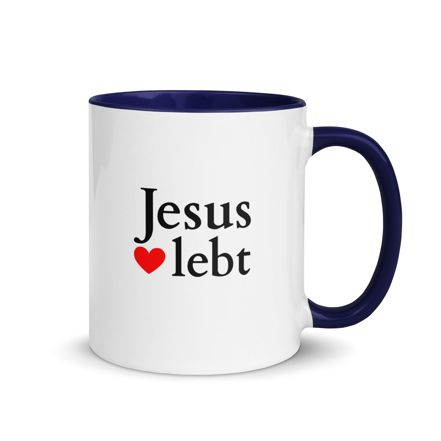 Jesus lebt - Tasse mit farbiger Innenseite - helles Design DE faith design by The Light of Life