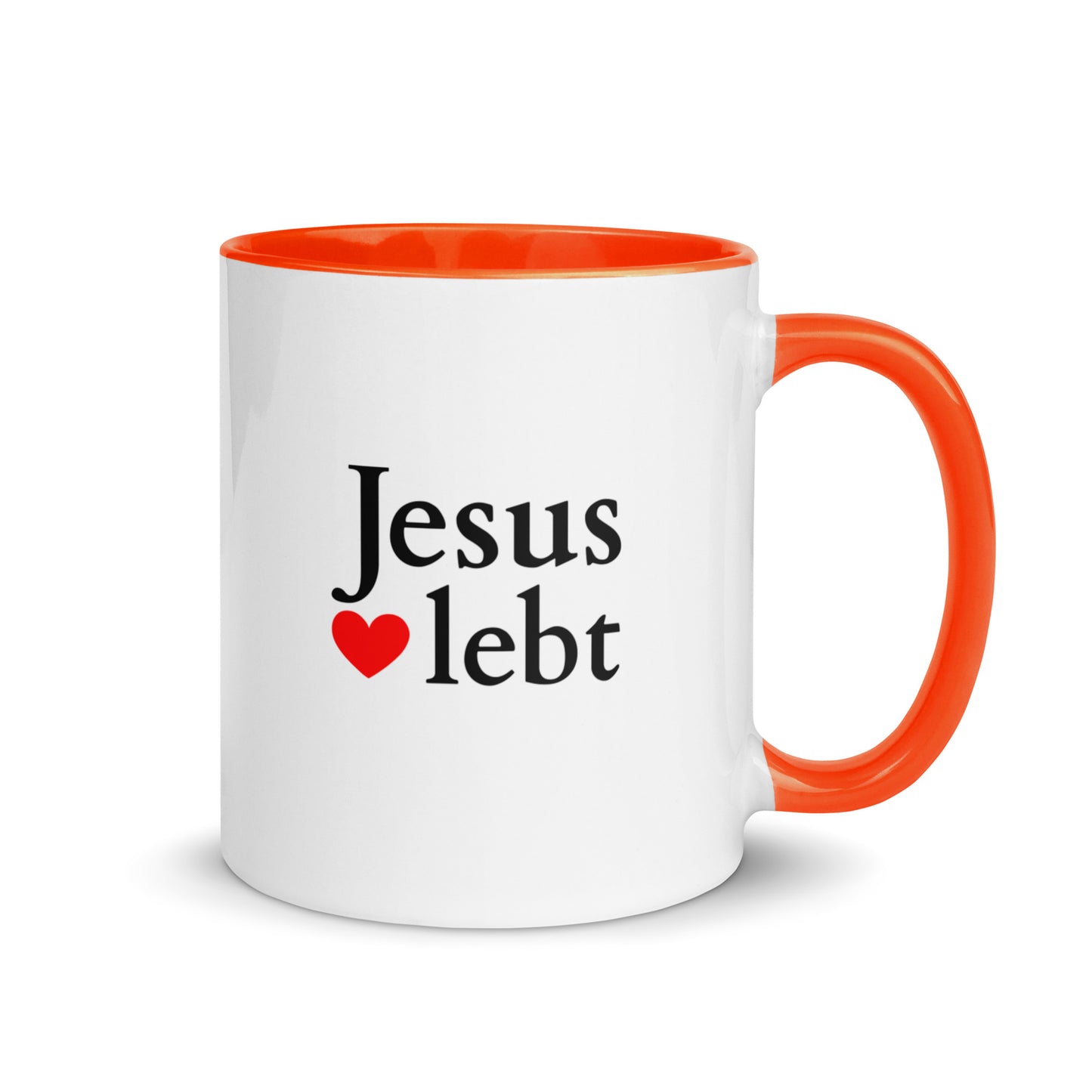 Jesus lebt - Tasse mit farbiger Innenseite - helles Design DE faith design by The Light of Life