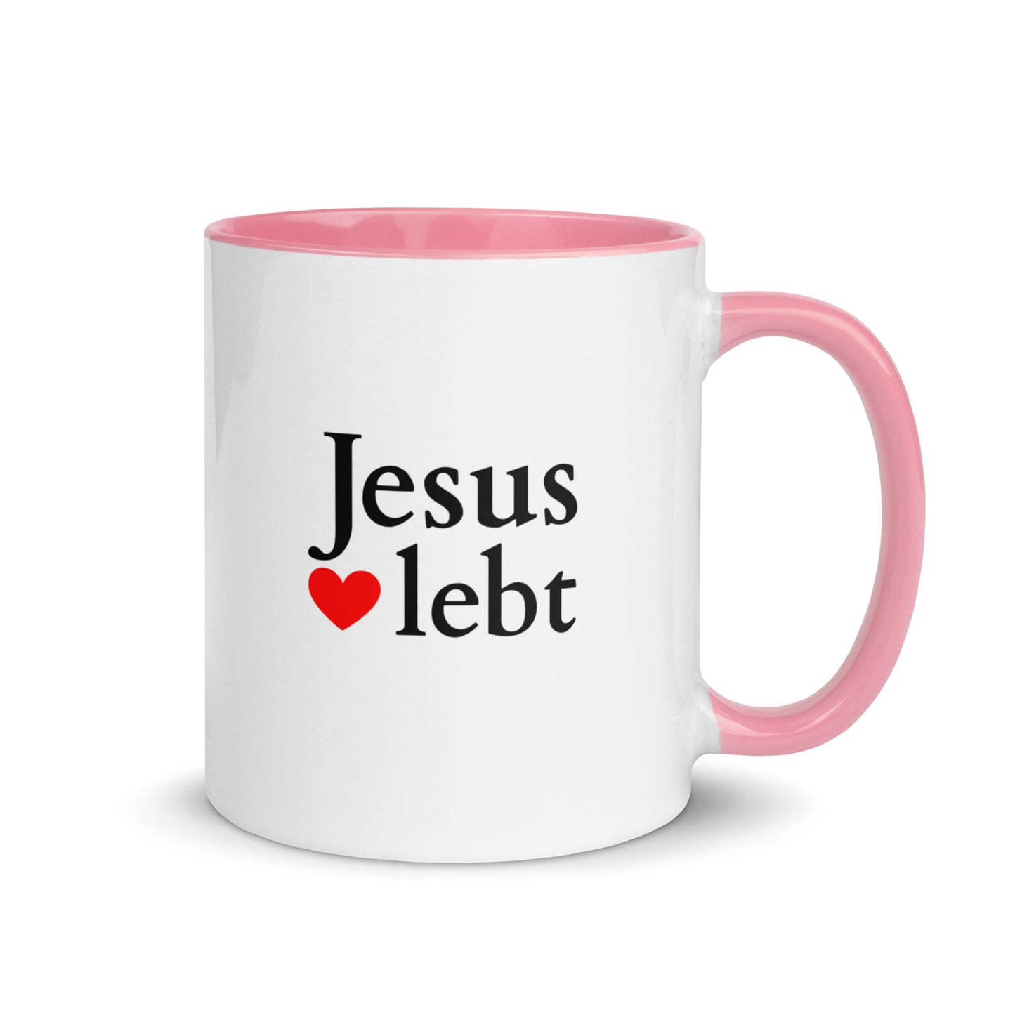 Jesus lebt - Tasse mit farbiger Innenseite - helles Design DE faith design by The Light of Life