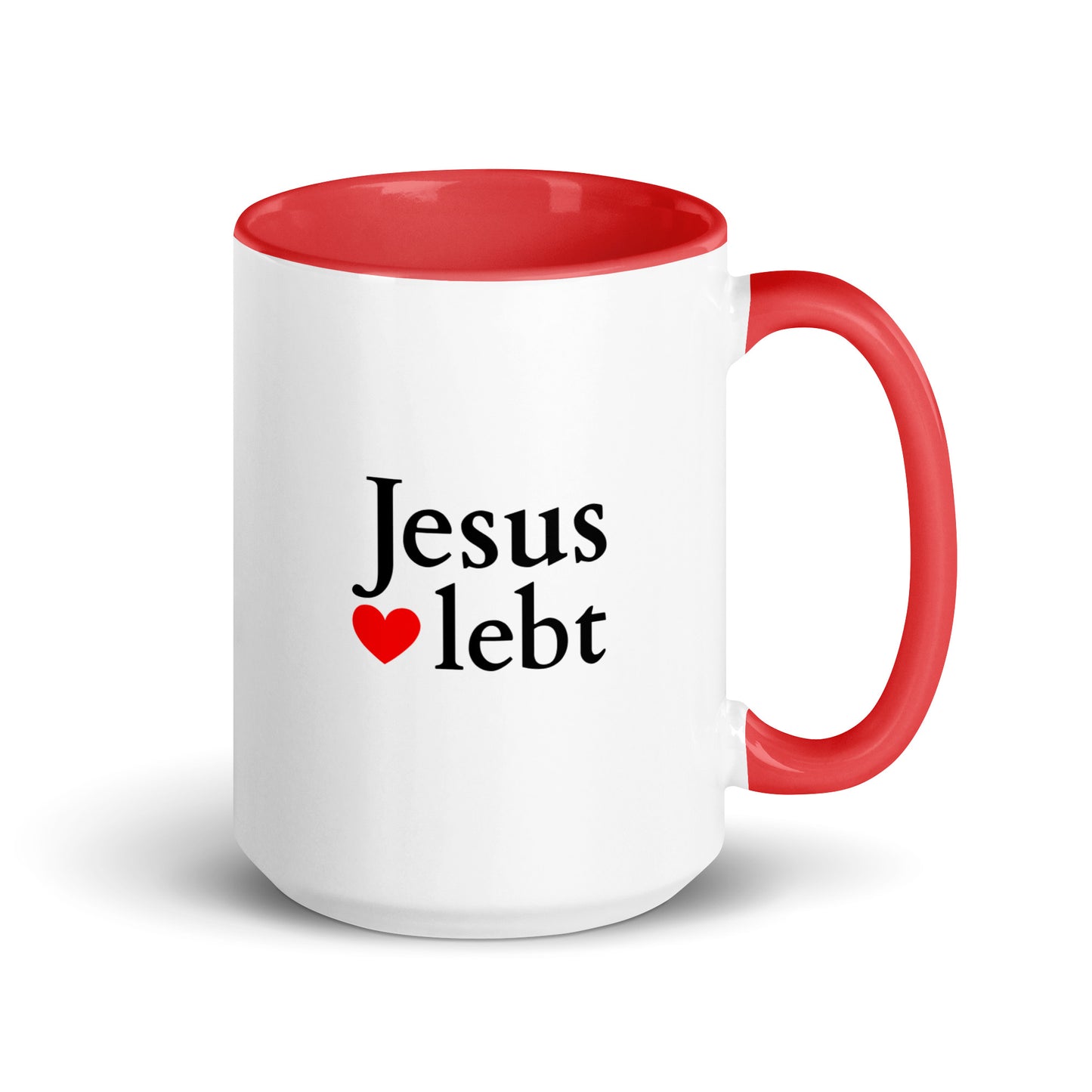 Jesus lebt - Tasse mit farbiger Innenseite - helles Design DE faith design by The Light of Life