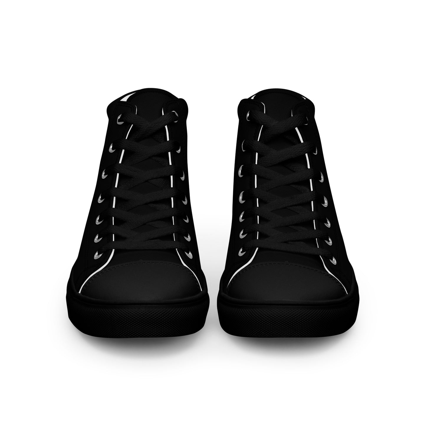 Jesus lebt - High-Top Leinenschuhe für Damen - total schwarz DE faith design by The Light of Life