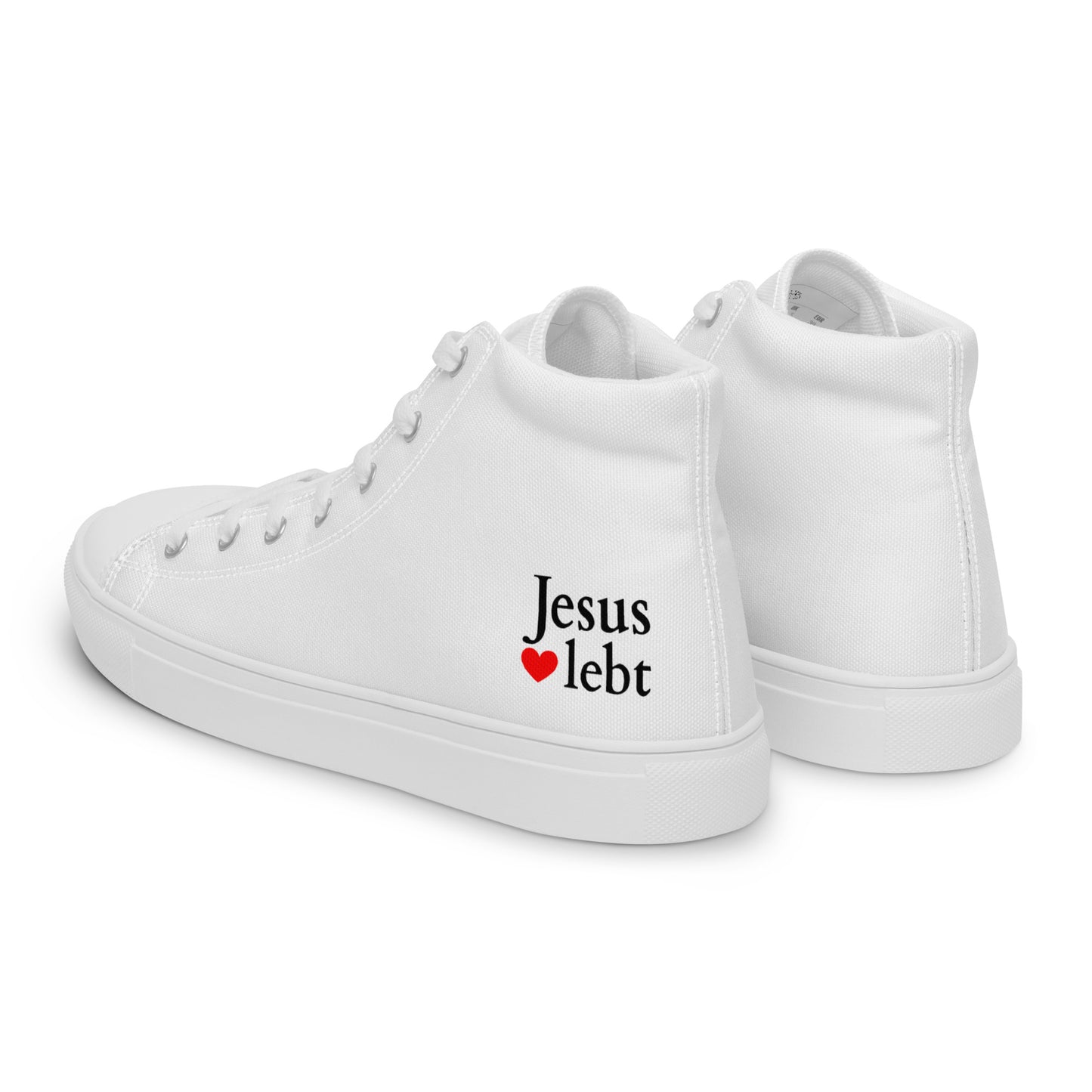 Jesus lebt - High-Top Leinenschuhe für Damen - Weiß DE faith design by The Light of Life